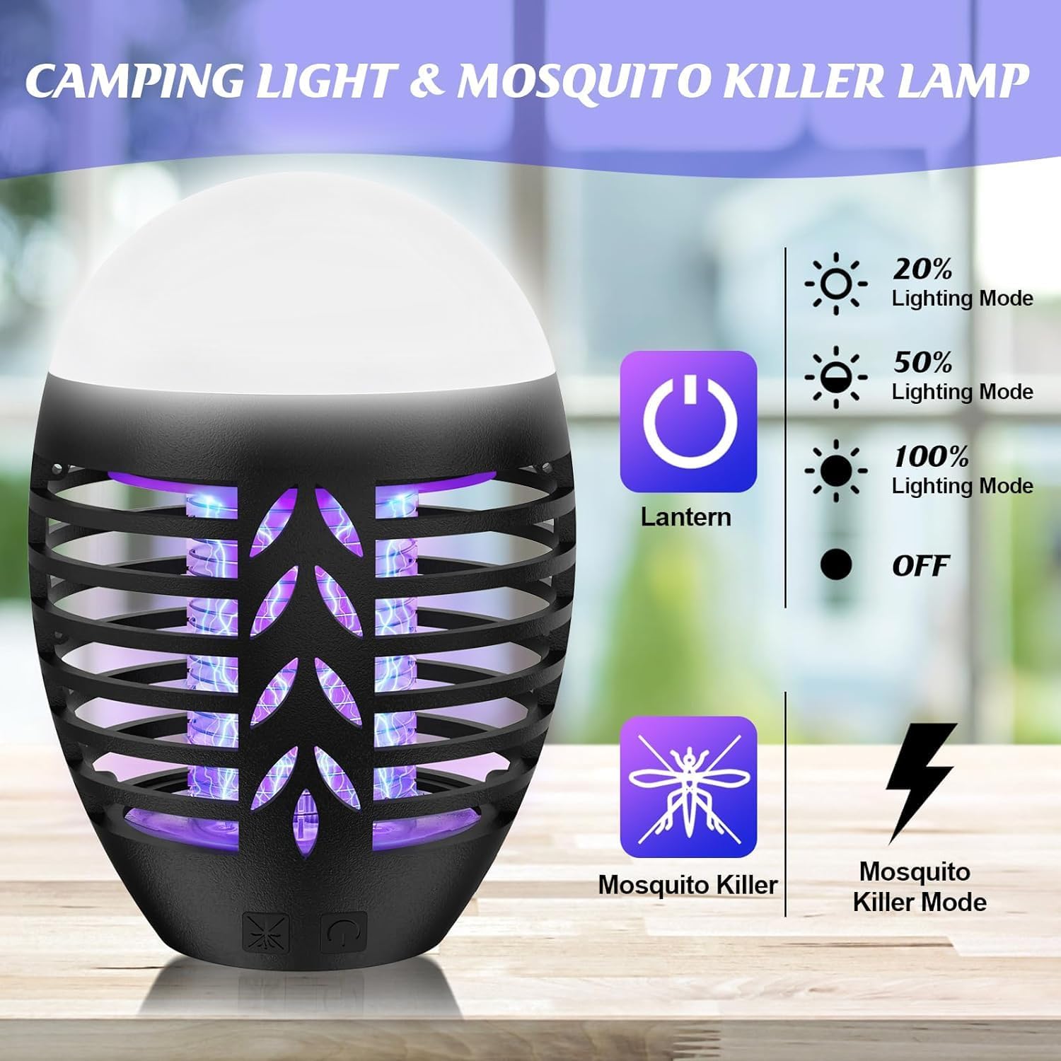 Lámpara Antimosquitos Recargable
